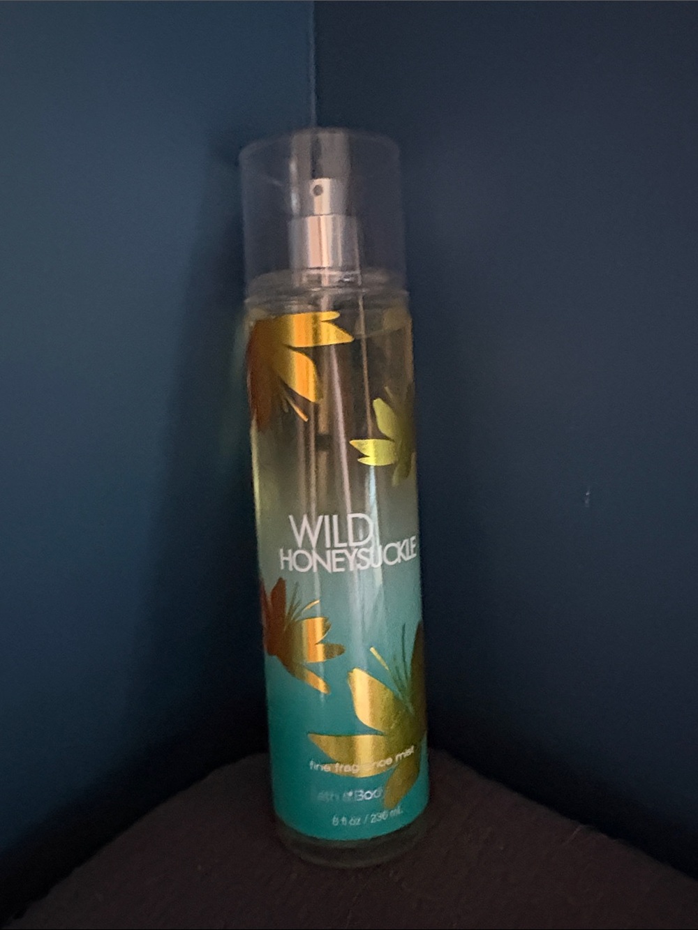 Bath & Body Works Wild Honeysuckle Body Spray - Teal & Gold